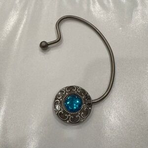 Ganz Teal Blue‎ Crystal Purse Hook Holder Decorative Hanger